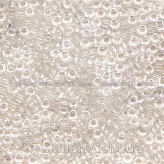 Бисер DB-141 Miyuki Delica Beads 11/0 (прозрачный, снежно-белый)